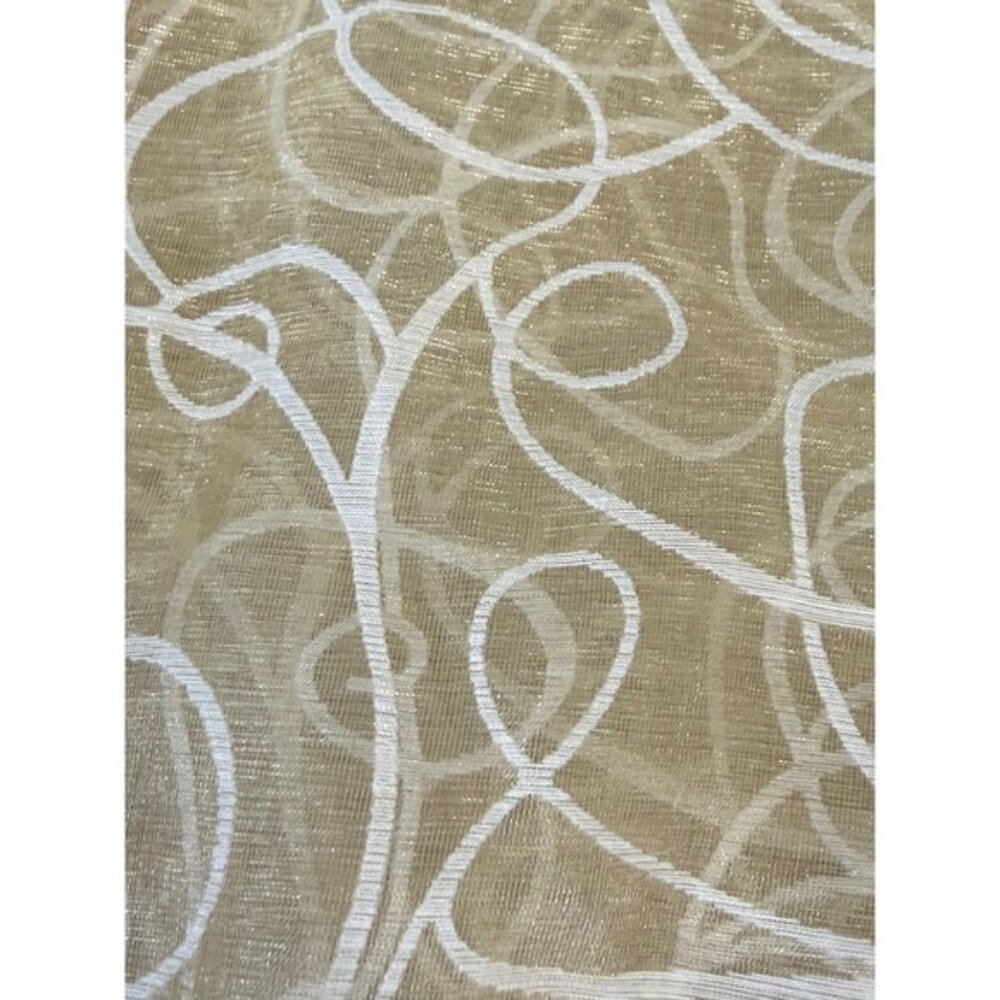 Elaine Gold Collection Scarf 78x20 Sheer Gold Fringe Wrap Shawl Elegant Evening